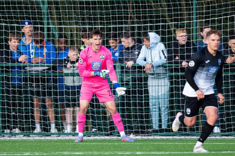 Haverfordwest County keeper Zac Jones was outstanding against Cardiff Met